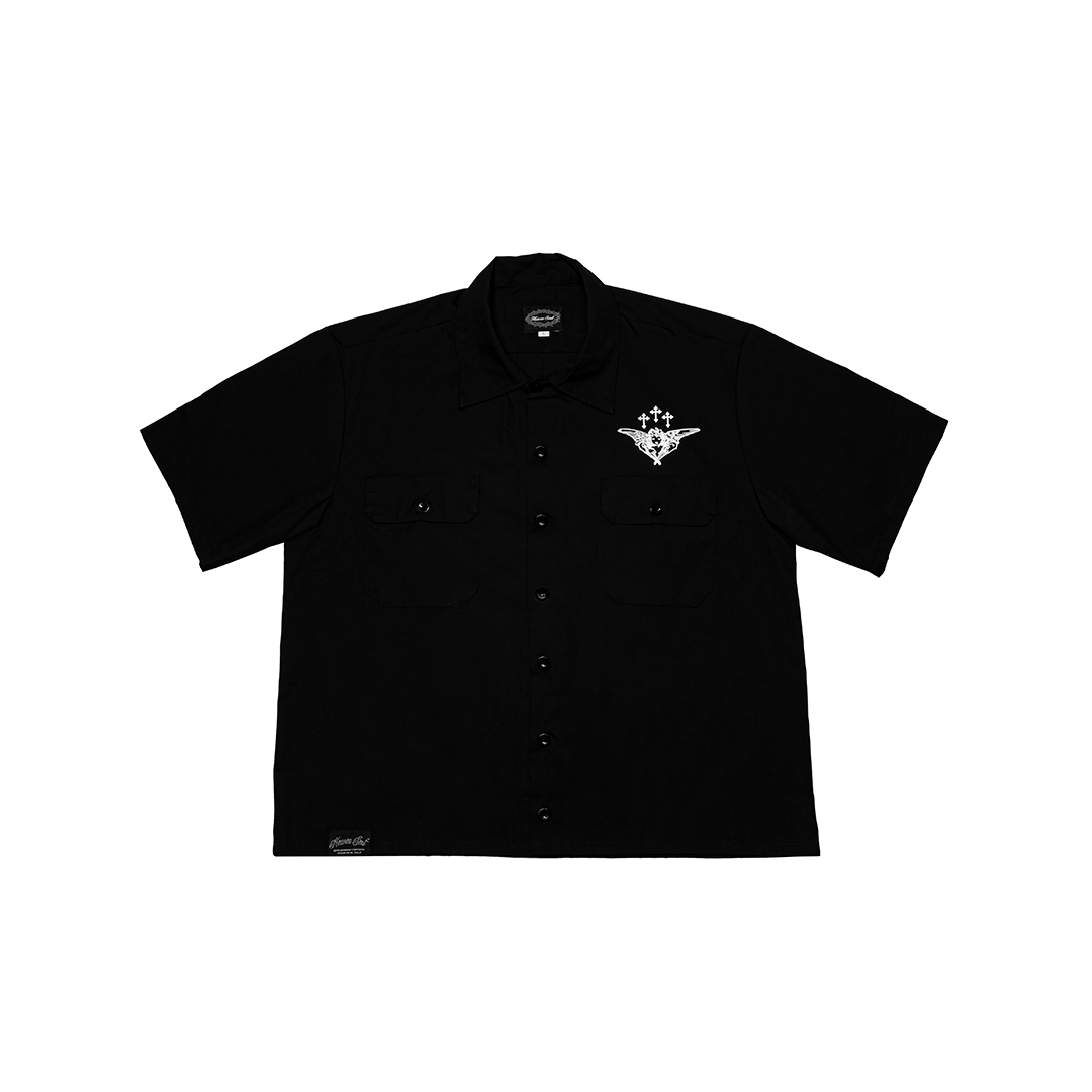 (BLACK) HAND OF GOD BUTTON UP