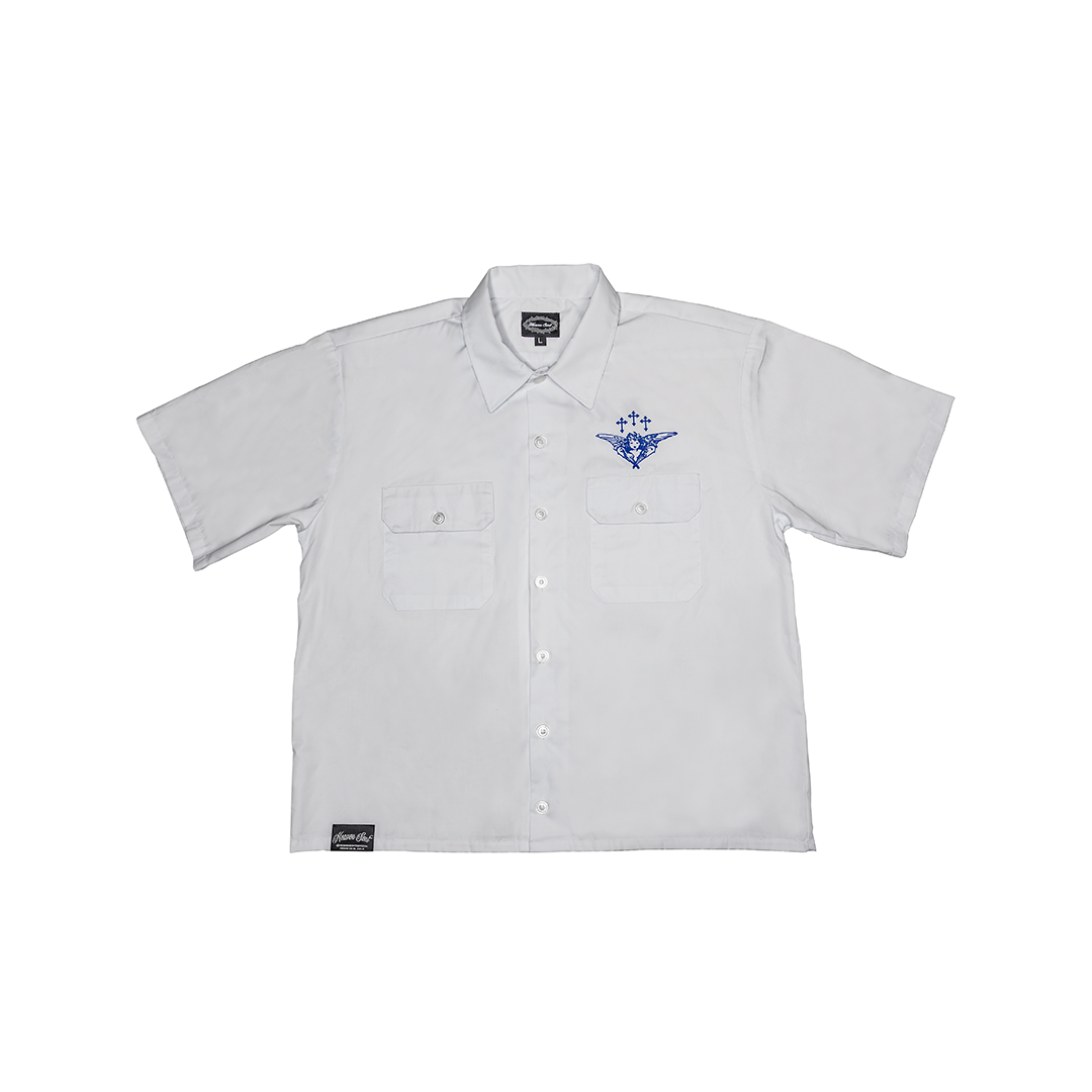 (WHITE) HAND OF GOD BUTTON UP