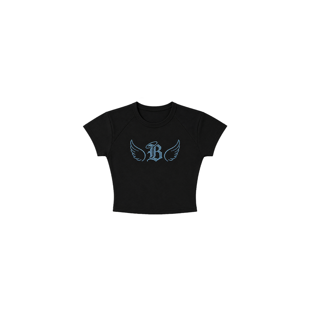 BB X HS: RHINESTONE "B" BABY CROP