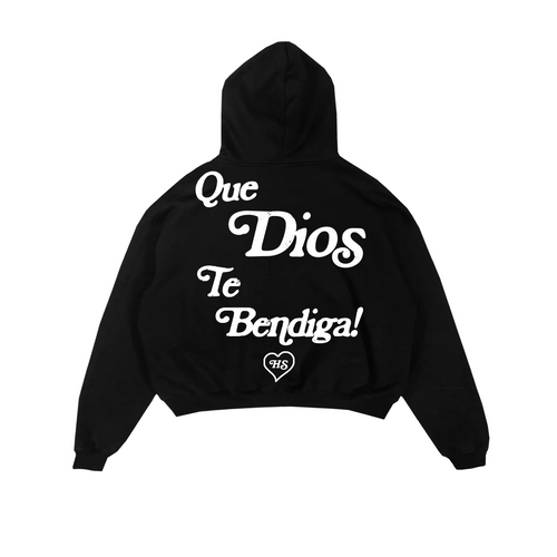BLACK DIOS TE BENDIGA HOODIE