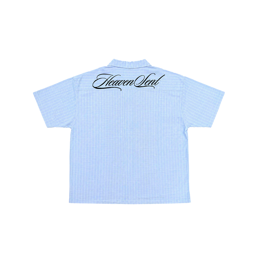 HS CURSIVE BLUE BUTTON UP