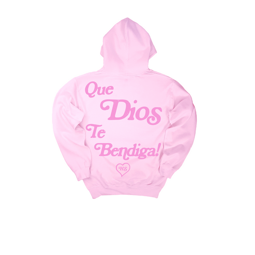 BABY PINK "DIOS TE BENDIGA" HOODIE