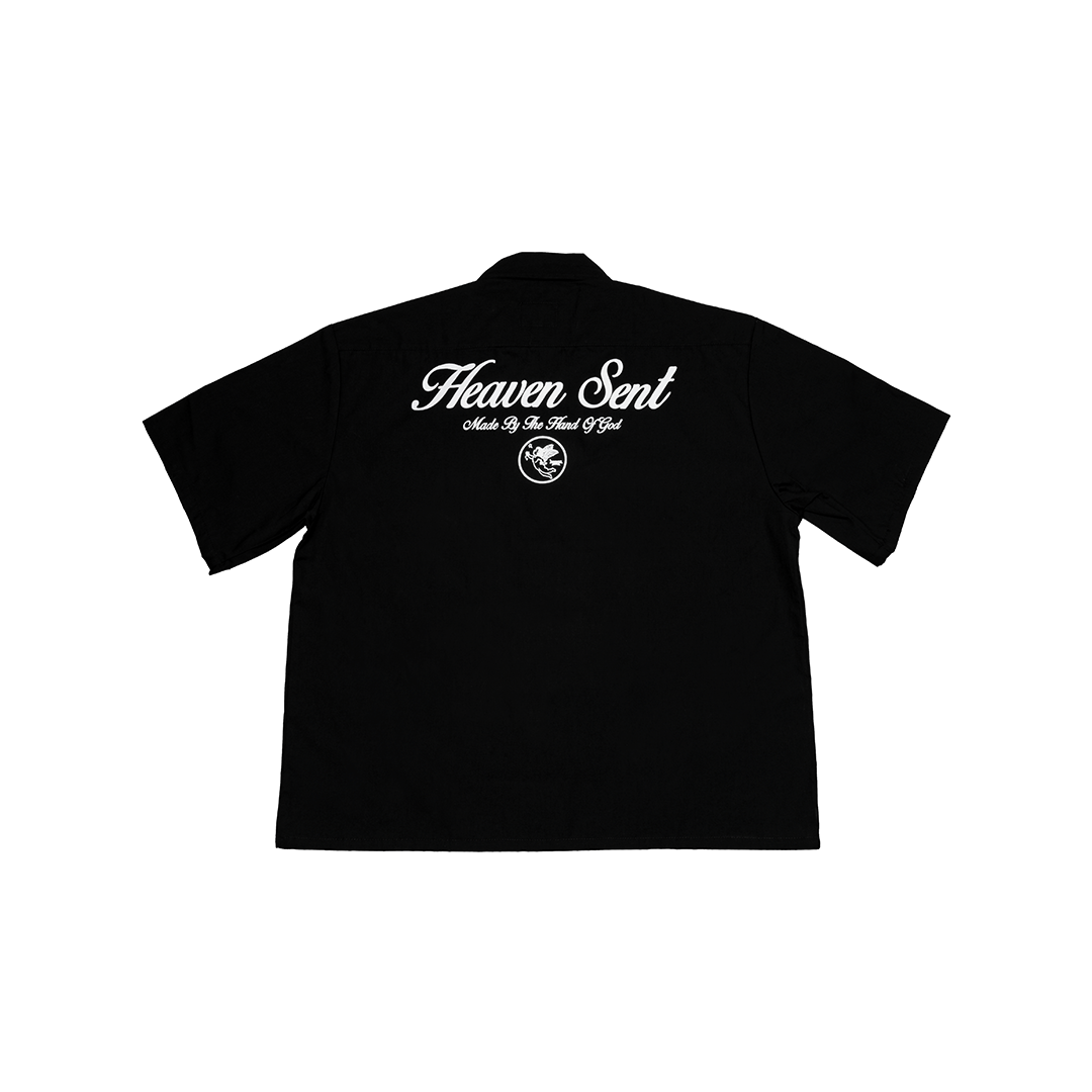 (BLACK) HAND OF GOD BUTTON UP
