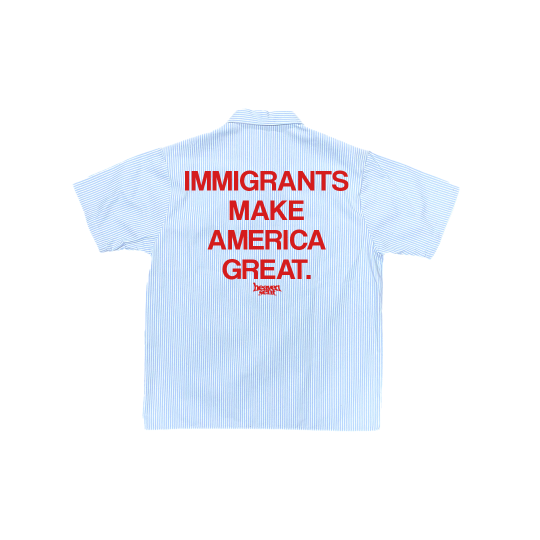 STRIPED IMAG WORK SHIRT