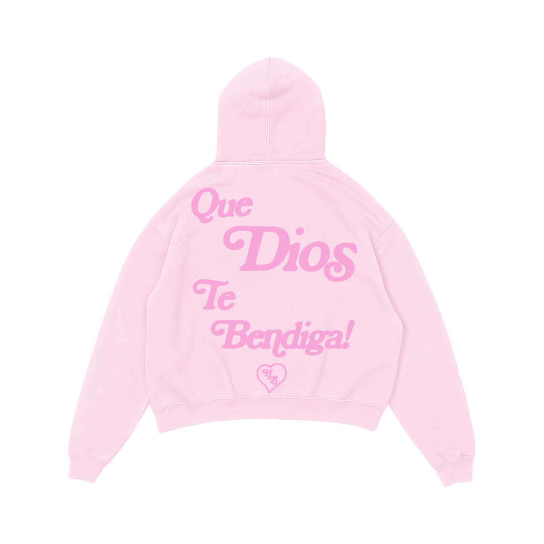 BABY PINK "DIOS TE BENDIGA" HOODIE