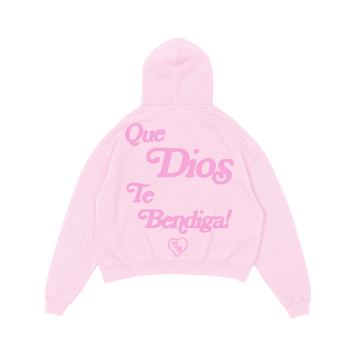 BABY PINK "DIOS TE BENDIGA" HOODIE