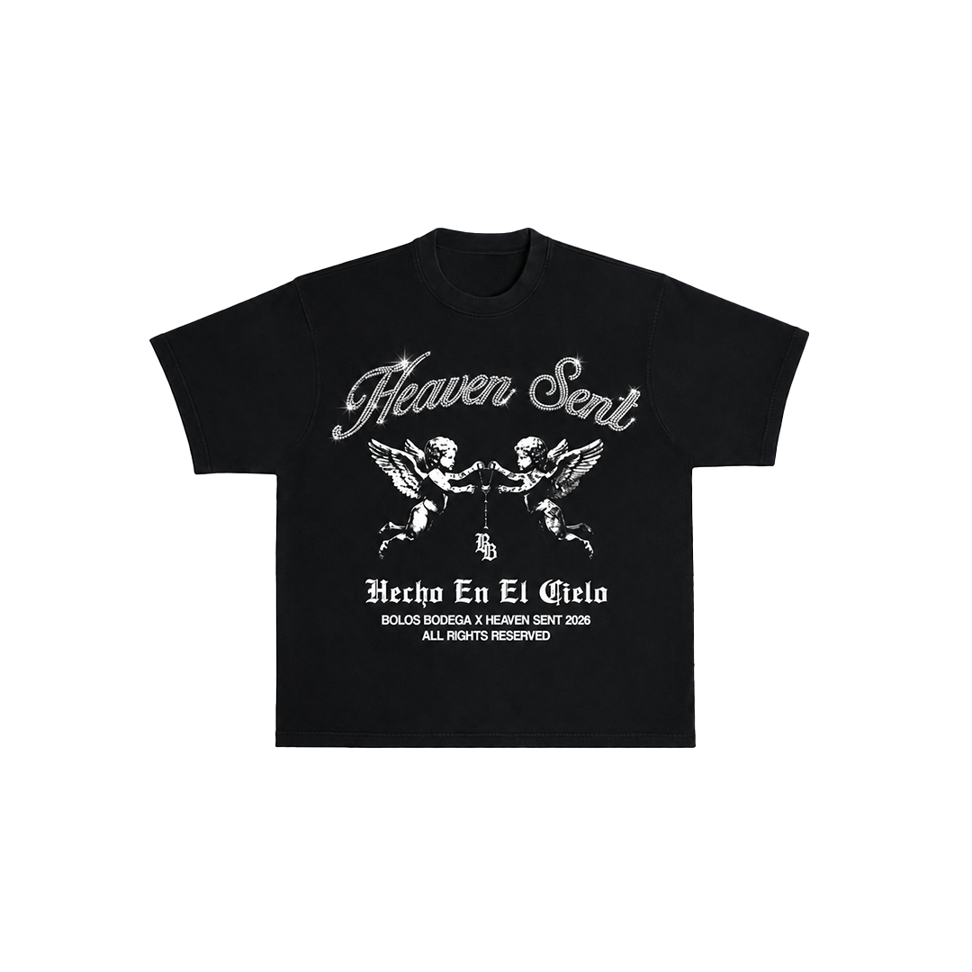 BB X HS: RHINESTONE ROSARY TEE