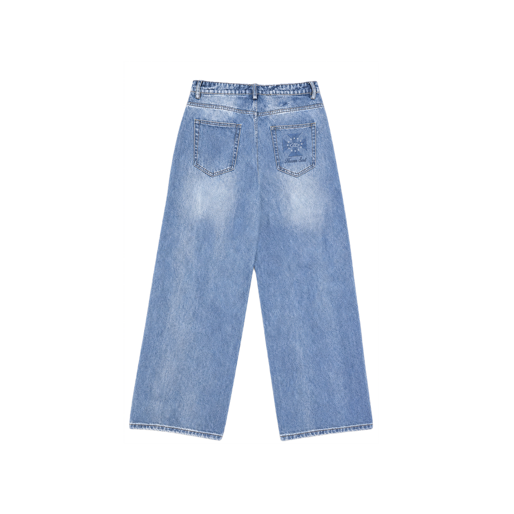 BADGE WASHED DENIM