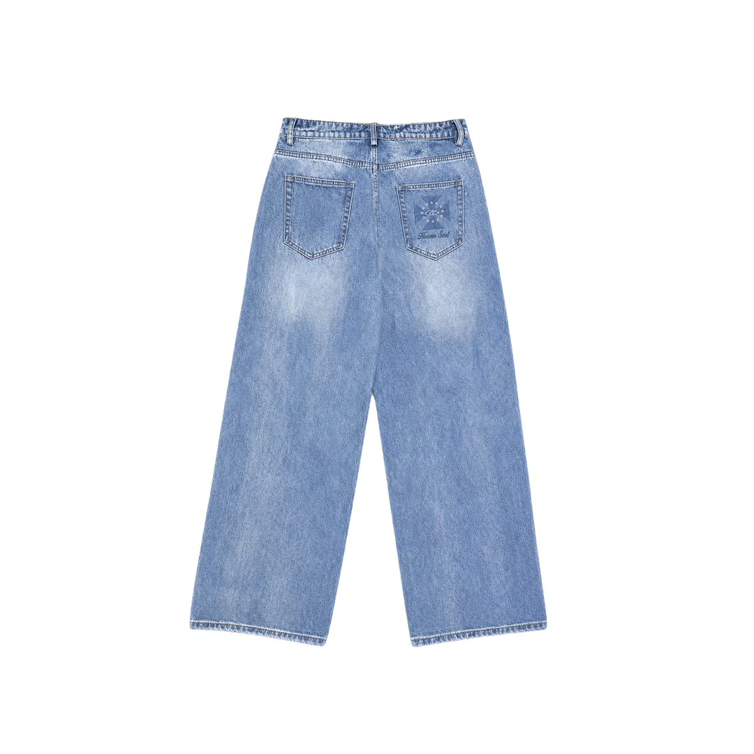 BADGE WASHED DENIM