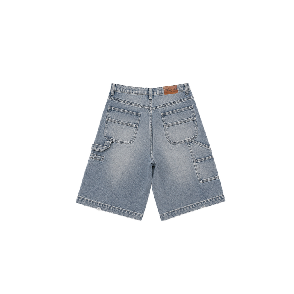 LIGHT WASH STUD JORTS